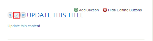 Update this title" text with edit icons.